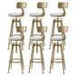 Upholstered Adjustable Height Bar Stool Industrial Iron Frame Stool White 6 Piece Set Low Back Clearhalo 'Bar Furniture' 'Bar Stools' 'bar_stools' 'furn' 'furn_bar_stools' 'Furniture' 'Kitchen & Dining Furniture' 6395943