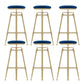 Upholstered Adjustable Height Bar Stool Industrial Iron Frame Stool Blue 6 Piece Set Backless Clearhalo 'Bar Furniture' 'Bar Stools' 'bar_stools' 'furn' 'furn_bar_stools' 'Furniture' 'Kitchen & Dining Furniture' 6395948