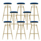 Upholstered Adjustable Height Bar Stool Industrial Iron Frame Stool Blue 8 Piece Set Backless Clearhalo 'Bar Furniture' 'Bar Stools' 'bar_stools' 'furn' 'furn_bar_stools' 'Furniture' 'Kitchen & Dining Furniture' 6395949