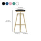 Upholstered Adjustable Height Bar Stool Industrial Iron Frame Stool Clearhalo 'Bar Furniture' 'Bar Stools' 'bar_stools' 'furn' 'furn_bar_stools' 'Furniture' 'Kitchen & Dining Furniture' 6395960