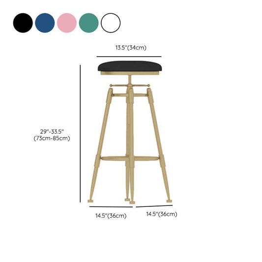 Sgabello da barre di altezza regolabile imbottibile sgabello da ferro industriale
