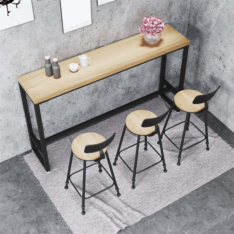 Industrial Style Bar Stools Backrest Barstool with Black Metal Legs Clearhalo 'Bar Furniture' 'Bar Stools' 'bar_stools' 'furn' 'furn_bar_stools' 'Furniture' 'Kitchen & Dining Furniture' 6396028