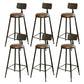 Industrial Style Bar Stools Backrest Barstool with Black Metal Legs 6 Piece Set Upholstered Clearhalo 'Bar Furniture' 'Bar Stools' 'bar_stools' 'furn' 'furn_bar_stools' 'Furniture' 'Kitchen & Dining Furniture' 6396037