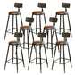 Industrial Style Bar Stools Backrest Barstool with Black Metal Legs 8 Piece Set Upholstered Clearhalo 'Bar Furniture' 'Bar Stools' 'bar_stools' 'furn' 'furn_bar_stools' 'Furniture' 'Kitchen & Dining Furniture' 6396038