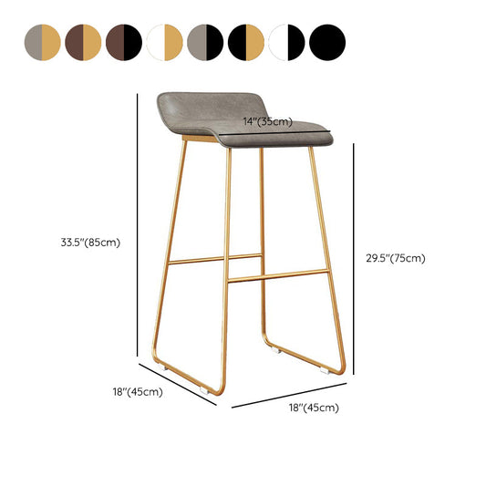 Sgabello da bar in pelle in metallo in pelle moderna per il ristorante