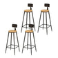 Contemporary Bar Stool Backrest Barstool with Black Metal Legs 4 Piece Set Clearhalo 'Bar Furniture' 'Bar Stools' 'bar_stools' 'furn' 'furn_bar_stools' 'Furniture' 'Kitchen & Dining Furniture' 6396130