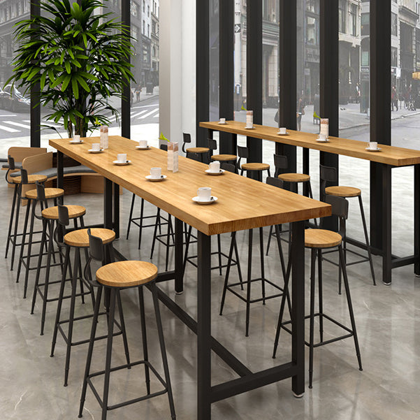 Contemporary Bar Stool Backrest Barstool with Black Metal Legs Clearhalo 'Bar Furniture' 'Bar Stools' 'bar_stools' 'furn' 'furn_bar_stools' 'Furniture' 'Kitchen & Dining Furniture' 6396135