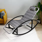 Chaise de fauteuil inclinable créatif chaise de rocker extérieur en osier avec des jambes sombres