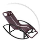 Chaise de fauteuil inclinable créatif chaise de rocker extérieur en osier avec des jambes sombres