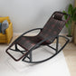 Chaise de fauteuil inclinable créatif chaise de rocker extérieur en osier avec des jambes sombres