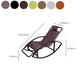 Chaise de fauteuil inclinable créatif chaise de rocker extérieur en osier avec des jambes sombres