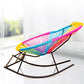 Chaise à bascule contemporaine Rootan Metal Frame Wing Chaise arrière Back Rocking Chair