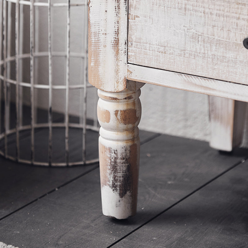 Industrial Wood Accent Cabinet White Accent Cabinet in Distressed Finish Clearhalo 'Cabinets & Chests' 'cabinets_chests' 'furn' 'furn_cabinets_chests' 'Furniture' 'Living Room Furniture' 6396311