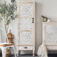 Industrial Wood Accent Cabinet White Accent Cabinet in Distressed Finish Clearhalo 'Cabinets & Chests' 'cabinets_chests' 'furn' 'furn_cabinets_chests' 'Furniture' 'Living Room Furniture' 6396312