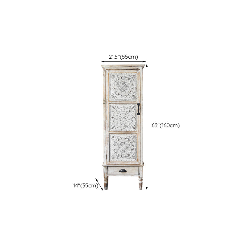 Industrial Wood Accent Cabinet White Accent Cabinet in Distressed Finish Clearhalo 'Cabinets & Chests' 'cabinets_chests' 'furn' 'furn_cabinets_chests' 'Furniture' 'Living Room Furniture' 6396315