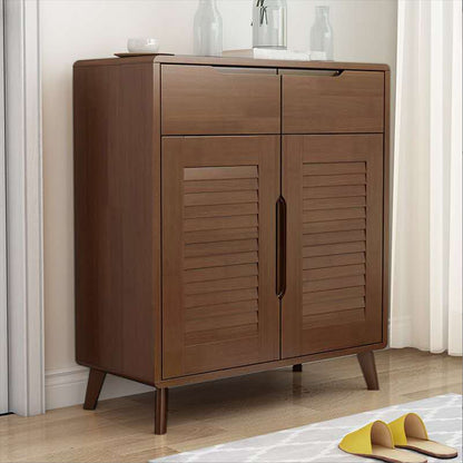 Contemporary Cabinet Rubberwood With Doors 2 - Drawer Rectangle Accent Cabinet