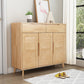 Contemporary Cabinet Rubberwood With Doors 2 - Drawer Rectangle Accent Cabinet