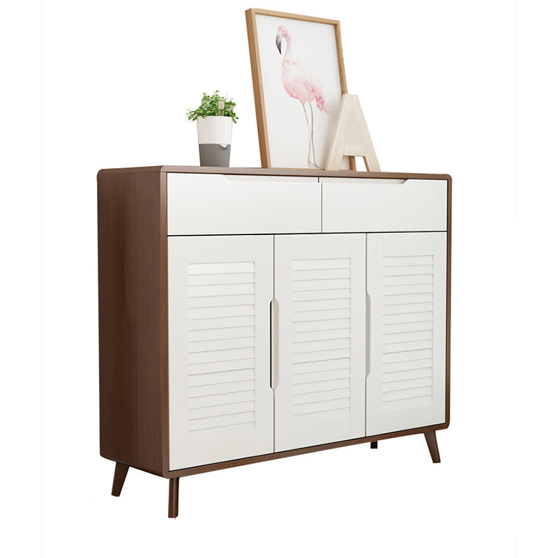 Contemporary Cabinet Rubberwood With Doors 2 - Drawer Rectangle Accent Cabinet