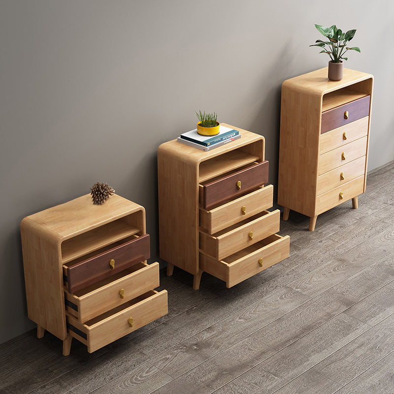 Torace contemporaneo legno massiccio con cassetto gambe quadrate accento cassa