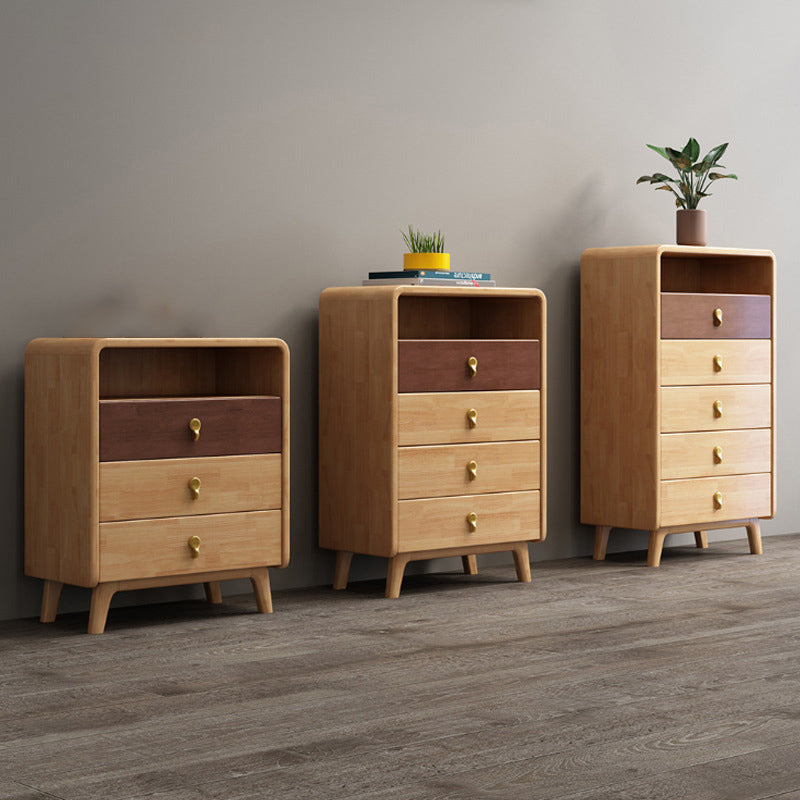 Torace contemporaneo legno massiccio con cassetto gambe quadrate accento cassa