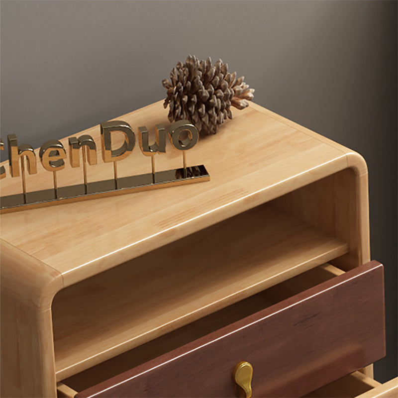 Torace contemporaneo legno massiccio con cassetto gambe quadrate accento cassa