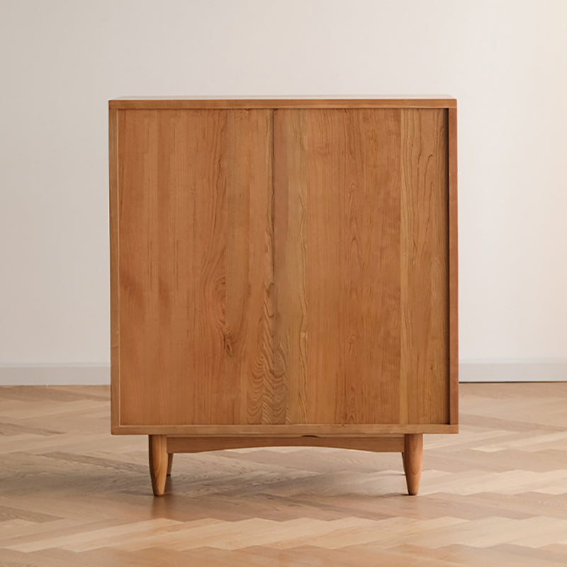 モダン＆コンテンポラリーキャビネットスクエアガラスパーンバープルストレートレッグアクセントキャビネット