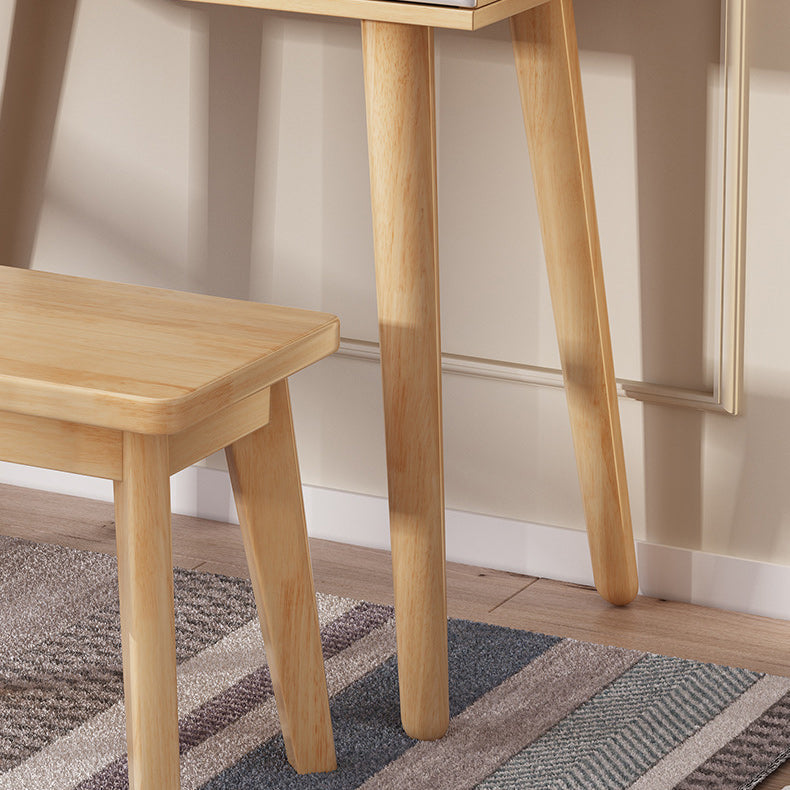 Tavolo da toeletta per trucco di gomma scandinavo 2 cassetti di vanità