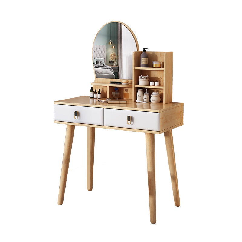 Tavolo da toeletta per trucco di gomma scandinavo 2 cassetti di vanità