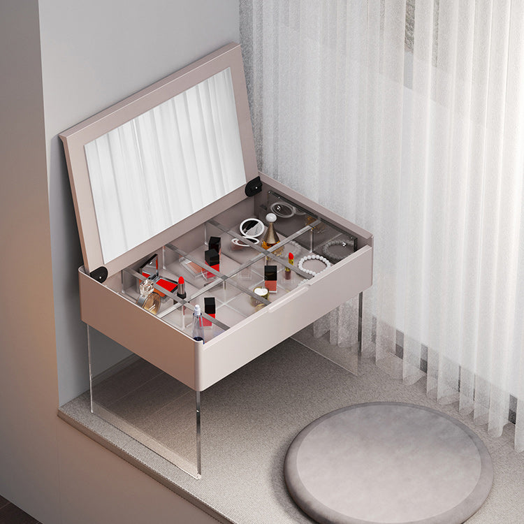 Scandinavo da 15,74 "a colore massiccio largo in legno a base di legno Maggiore da trucco a specchio per specchio