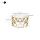 Contemporary Round Glass Coffee Table Brass Metal Frame 1 Single Cocktail Table Clearhalo 'Coffee & Accent Tables' 'Coffee Tables' 'coffee_tables' 'furn' 'furn_coffee_tables' 'Furniture' 'Living Room Furniture' 6396533