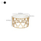 Contemporary Round Glass Coffee Table Brass Metal Frame 1 Single Cocktail Table Clearhalo 'Coffee & Accent Tables' 'Coffee Tables' 'coffee_tables' 'furn' 'furn_coffee_tables' 'Furniture' 'Living Room Furniture' 6396534