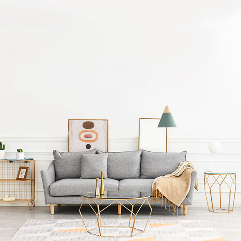 Table basse octogonale en verre moderniste 17,7" H table de cocktail simple avec cadre en fer