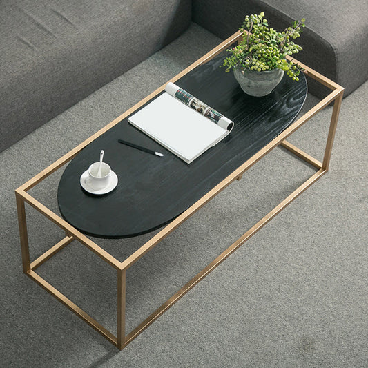 Tavolino rettangolare in legno massello contemporaneo 1 tavolo da cocktail a cornice singolo