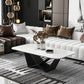 Slate Top Coffee or End Table Abstract Coffee Table, 17.71" High Clearhalo 'Coffee & Accent Tables' 'Coffee Tables' 'coffee_tables' 'furn' 'furn_coffee_tables' 'Furniture' 'Living Room Furniture' 6396575