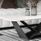 Slate Top Coffee or End Table Abstract Coffee Table, 17.71" High Clearhalo 'Coffee & Accent Tables' 'Coffee Tables' 'coffee_tables' 'furn' 'furn_coffee_tables' 'Furniture' 'Living Room Furniture' 6396580