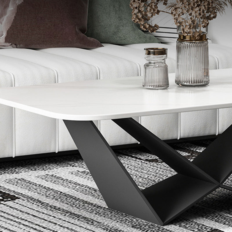 Slate Top Coffee or End Table Abstract Coffee Table, 17.71" High Clearhalo 'Coffee & Accent Tables' 'Coffee Tables' 'coffee_tables' 'furn' 'furn_coffee_tables' 'Furniture' 'Living Room Furniture' 6396580