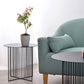 Mid Century Round Iron Coffee Cocktail Table Cross Legs Simple Coffee Table Clearhalo 'Coffee & Accent Tables' 'Coffee Tables' 'coffee_tables' 'furn' 'furn_coffee_tables' 'Furniture' 'Living Room Furniture' 6396609