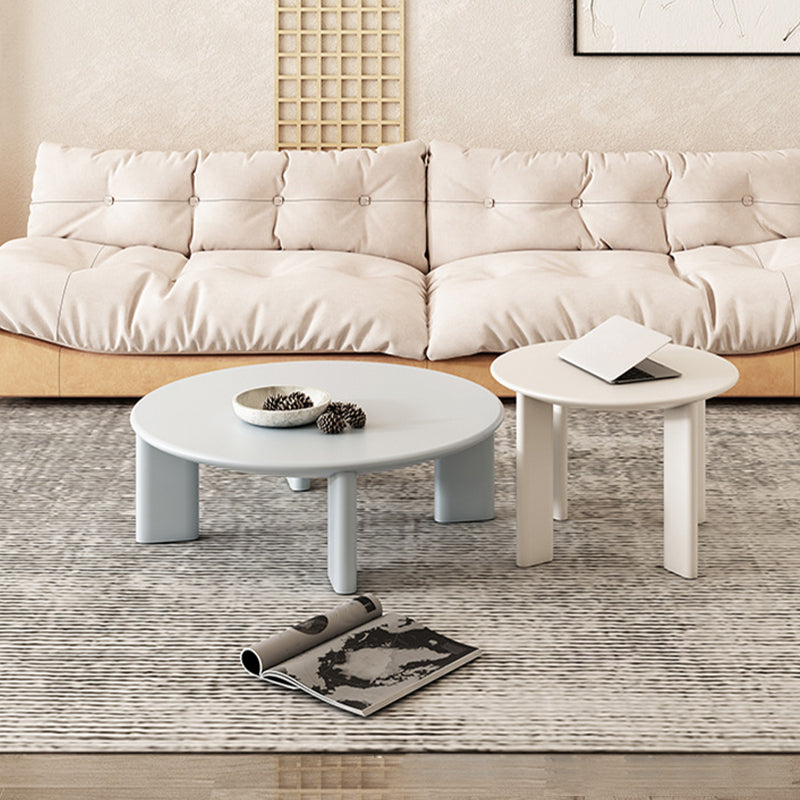 Scandinavian Solid Wood Cocktail Table Round 4 Legs Coffee Table Set Clearhalo 'Coffee & Accent Tables' 'Coffee Tables' 'coffee_tables' 'furn' 'furn_coffee_tables' 'Furniture' 'Living Room Furniture' 6396619