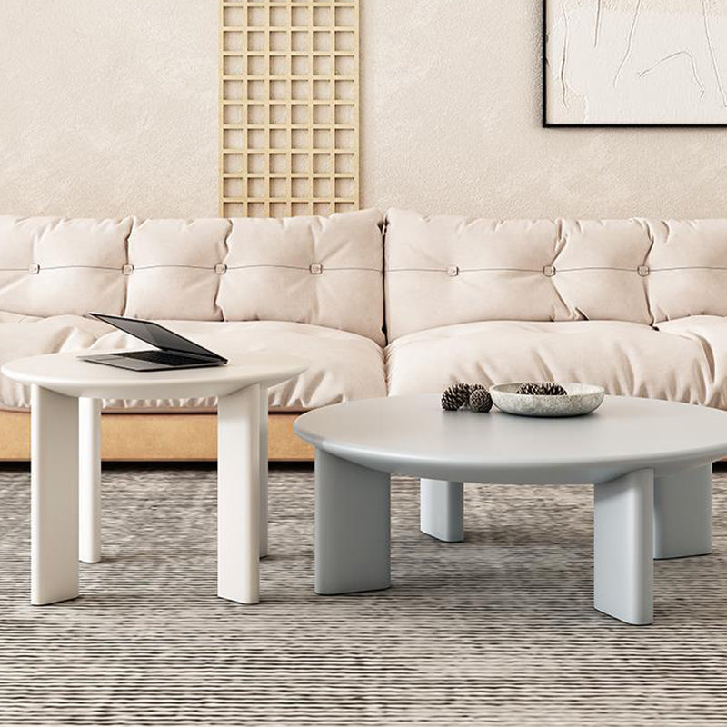 Scandinavian Solid Wood Cocktail Table Round 4 Legs Coffee Table Set Clearhalo 'Coffee & Accent Tables' 'Coffee Tables' 'coffee_tables' 'furn' 'furn_coffee_tables' 'Furniture' 'Living Room Furniture' 6396622