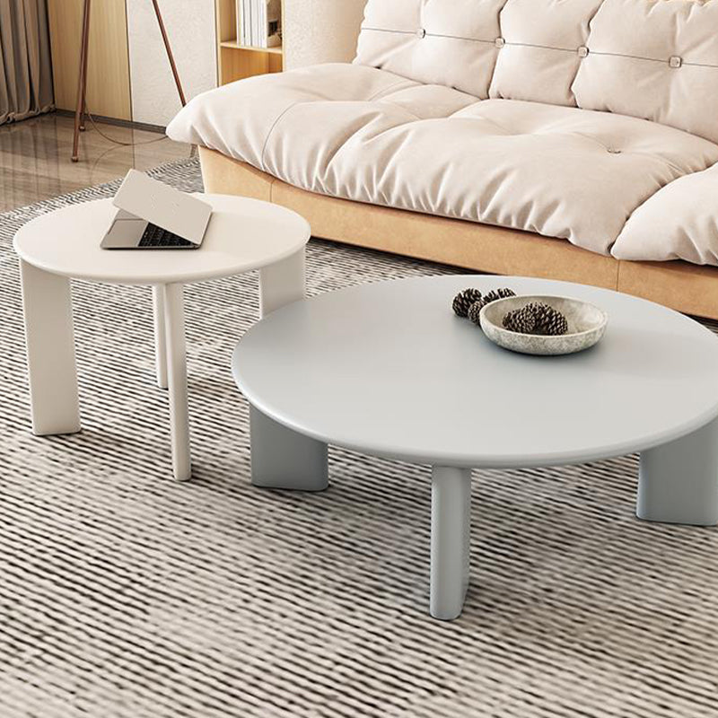 Scandinavian Solid Wood Cocktail Table Round 4 Legs Coffee Table Set Clearhalo 'Coffee & Accent Tables' 'Coffee Tables' 'coffee_tables' 'furn' 'furn_coffee_tables' 'Furniture' 'Living Room Furniture' 6396623