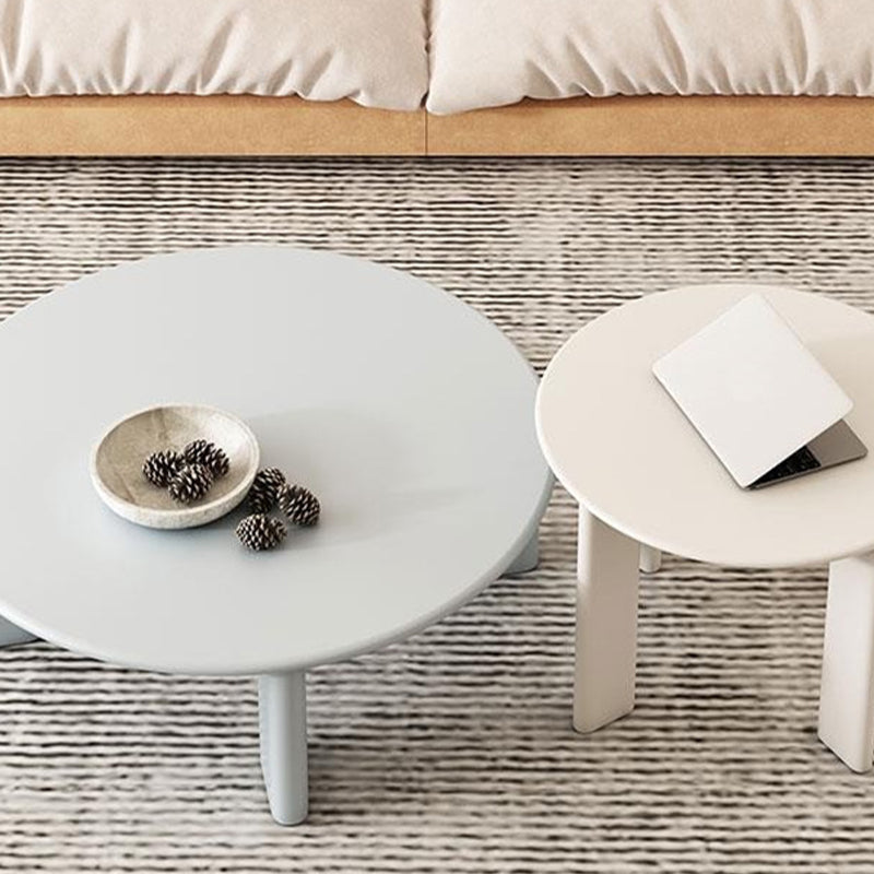 Scandinavian Solid Wood Cocktail Table Round 4 Legs Coffee Table Set Clearhalo 'Coffee & Accent Tables' 'Coffee Tables' 'coffee_tables' 'furn' 'furn_coffee_tables' 'Furniture' 'Living Room Furniture' 6396624
