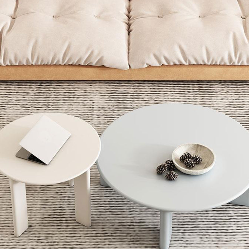 Scandinavian Solid Wood Cocktail Table Round 4 Legs Coffee Table Set Clearhalo 'Coffee & Accent Tables' 'Coffee Tables' 'coffee_tables' 'furn' 'furn_coffee_tables' 'Furniture' 'Living Room Furniture' 6396628