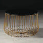Iron Round Coffee or End Table Mid-Century Modern Frame Coffee Table Black-Gold Clearhalo 'Coffee & Accent Tables' 'Coffee Tables' 'coffee_tables' 'furn' 'furn_coffee_tables' 'Furniture' 'Living Room Furniture' 6396663