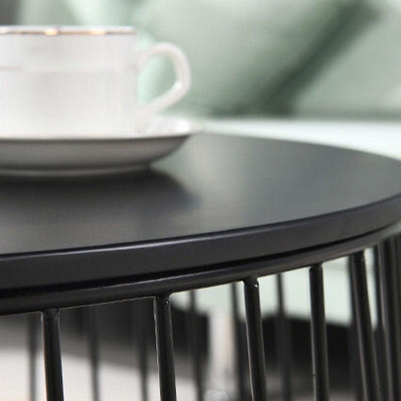 Iron Round Coffee or End Table Mid-Century Modern Frame Coffee Table Clearhalo 'Coffee & Accent Tables' 'Coffee Tables' 'coffee_tables' 'furn' 'furn_coffee_tables' 'Furniture' 'Living Room Furniture' 6396666