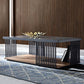 Rectangular Iron and Wood Coffee Cocktail Table with Storage Clearhalo 'Coffee & Accent Tables' 'Coffee Tables' 'coffee_tables' 'furn' 'furn_coffee_tables' 'Furniture' 'Living Room Furniture' 6396673