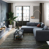 Rectangular Iron and Wood Coffee Cocktail Table with Storage