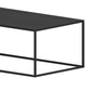 IJzeren salontafel met framebasis, moderne zwart/witte salontafel uit het midden van de eeuw