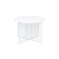 Mid-century Modern Iron Round Top Coffee Table Cross Legs Cocktail Table Clearhalo 'Coffee & Accent Tables' 'Coffee Tables' 'coffee_tables' 'furn' 'furn_coffee_tables' 'Furniture' 'Living Room Furniture' 6396707