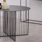Mid-century Modern Iron Round Top Coffee Table Cross Legs Cocktail Table Clearhalo 'Coffee & Accent Tables' 'Coffee Tables' 'coffee_tables' 'furn' 'furn_coffee_tables' 'Furniture' 'Living Room Furniture' 6396708