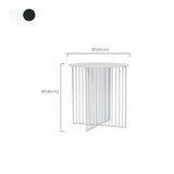 Mid-century Modern Iron Round Top Coffee Table Cross Legs Cocktail Table Clearhalo 'Coffee & Accent Tables' 'Coffee Tables' 'coffee_tables' 'furn' 'furn_coffee_tables' 'Furniture' 'Living Room Furniture' 6396717